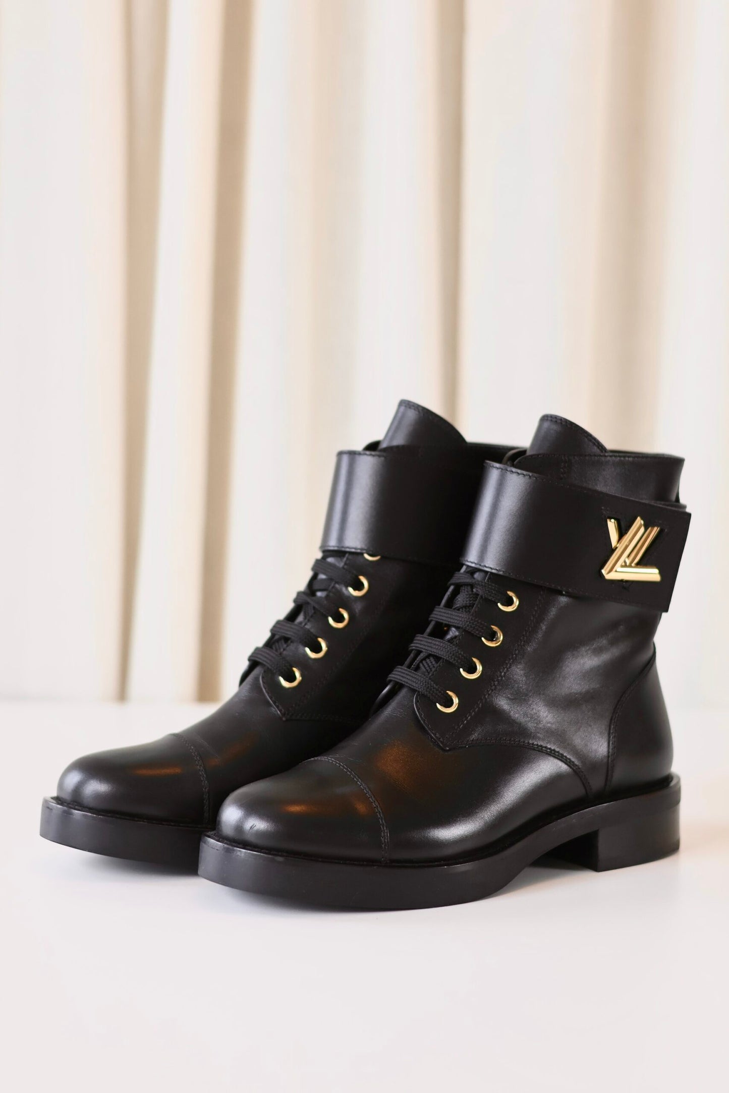 Louis Vuitton black LV boots