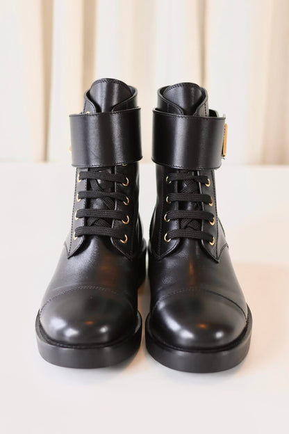 Louis Vuitton black LV boots