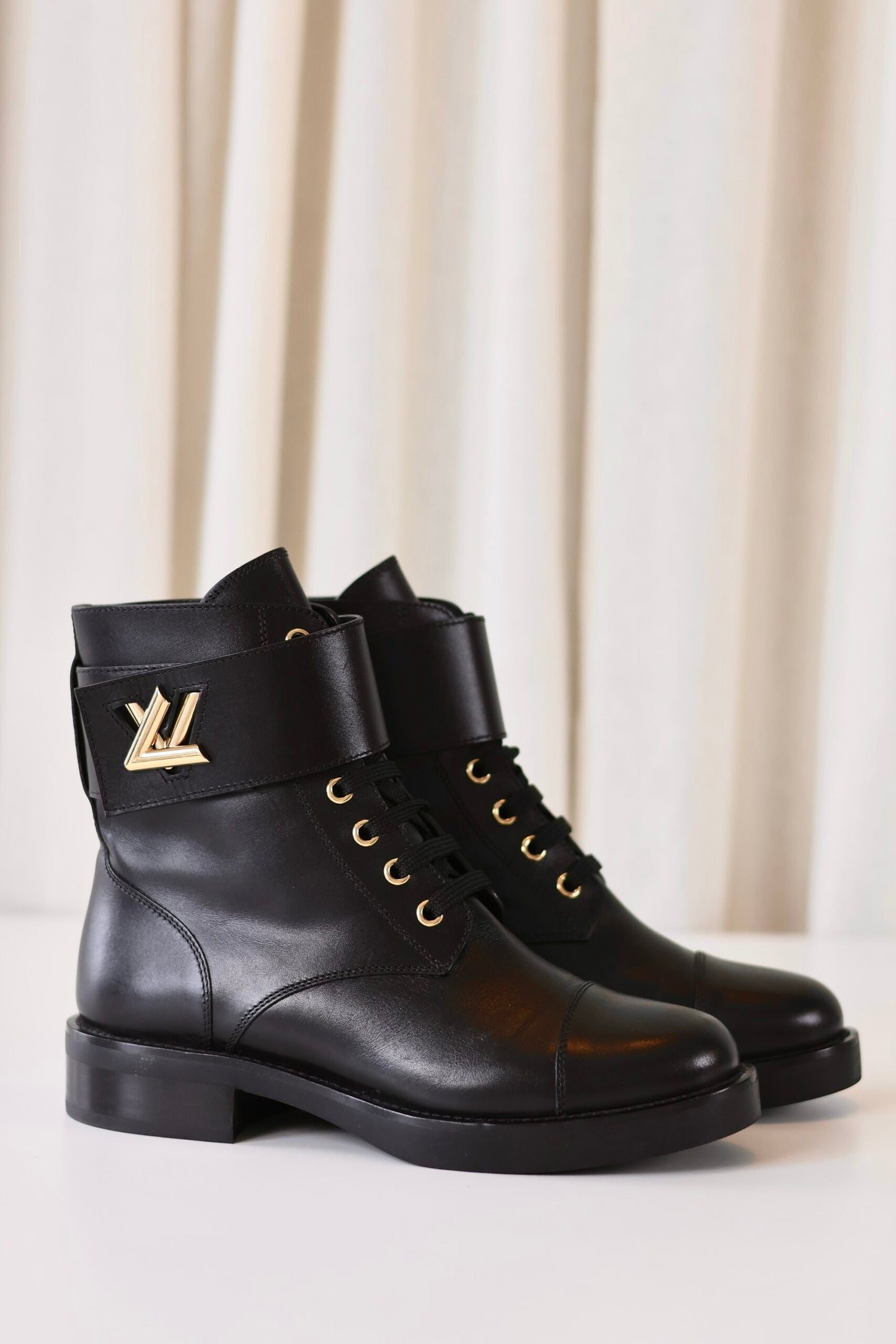Louis Vuitton black LV boots