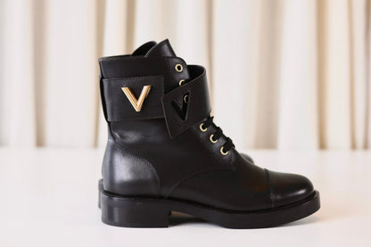 Louis Vuitton black LV boots