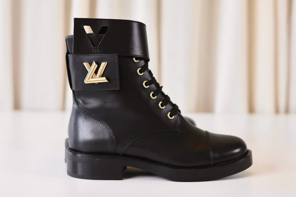Louis Vuitton black LV boots
