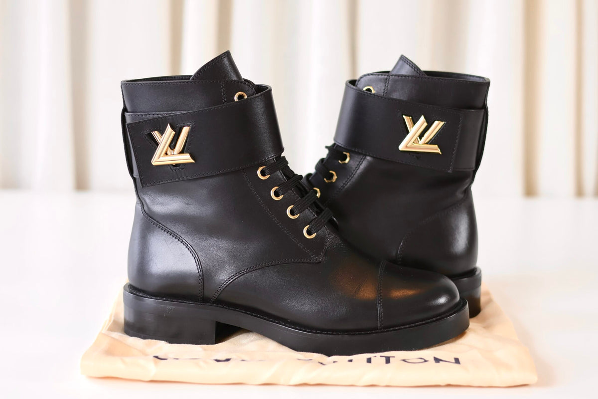 Louis Vuitton black LV boots