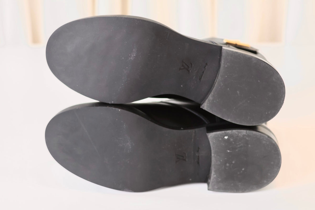 Louis Vuitton black LV boots