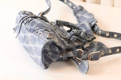 Balenciaga neo cagole denim city bag
