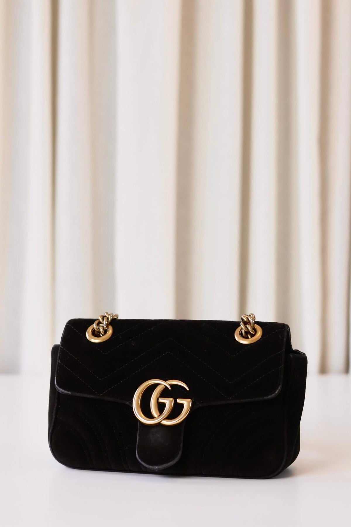 Gucci marmont small velvet black