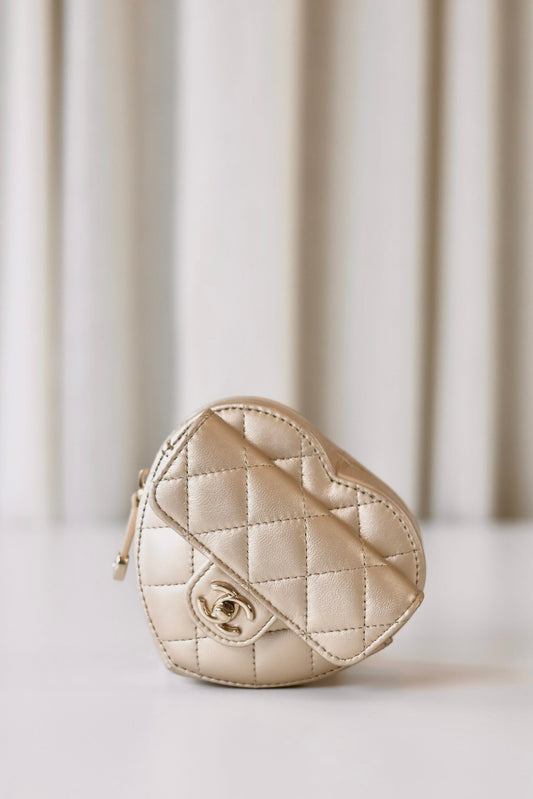 Rare Chanel heart bag waist/crossbody bag