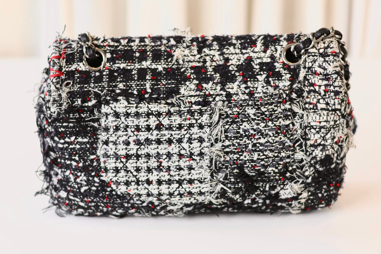 Chanel tweed single flap bag