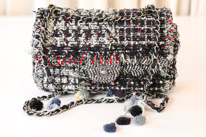 Chanel tweed single flap bag