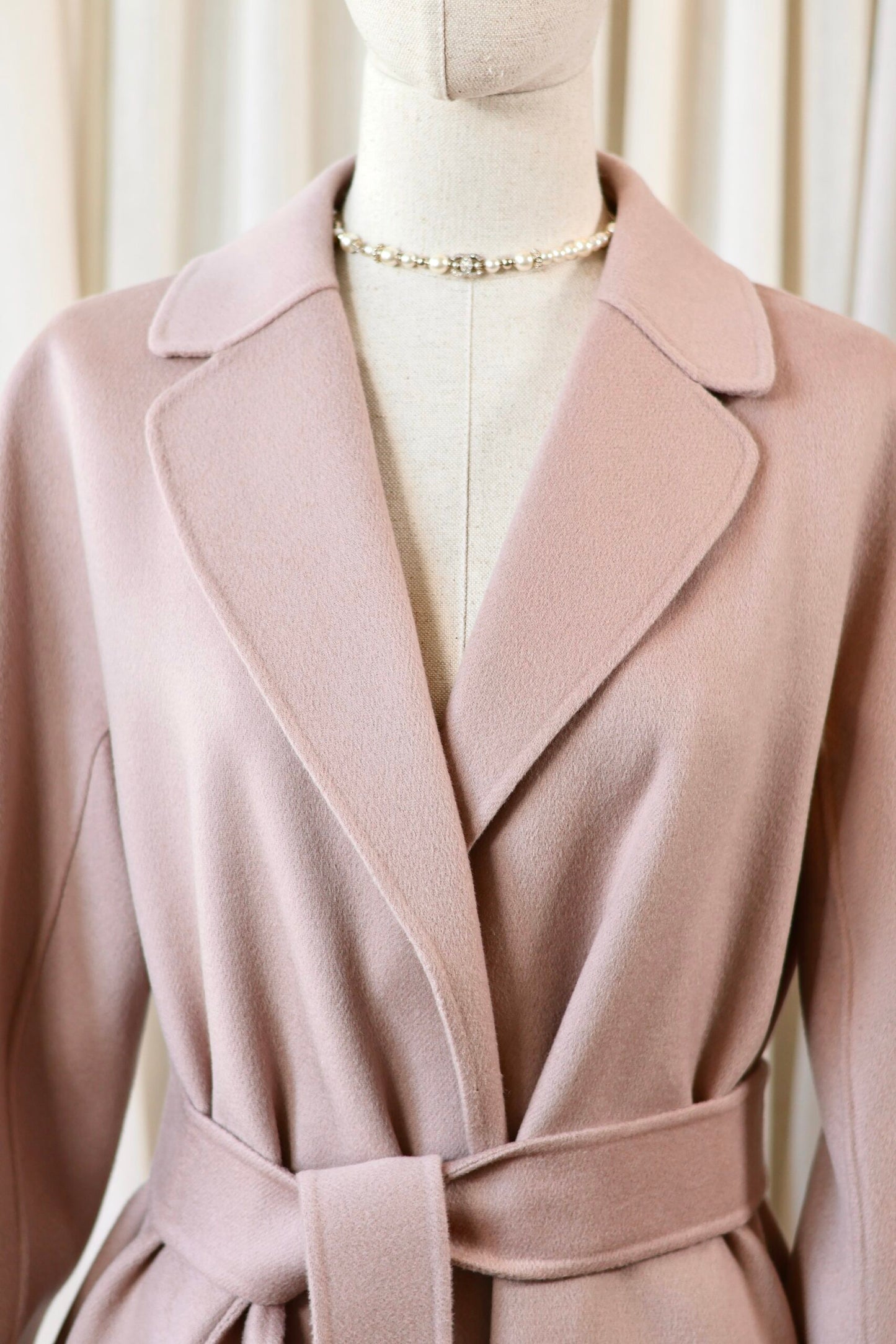Max Mara cucito a mano coat old rose