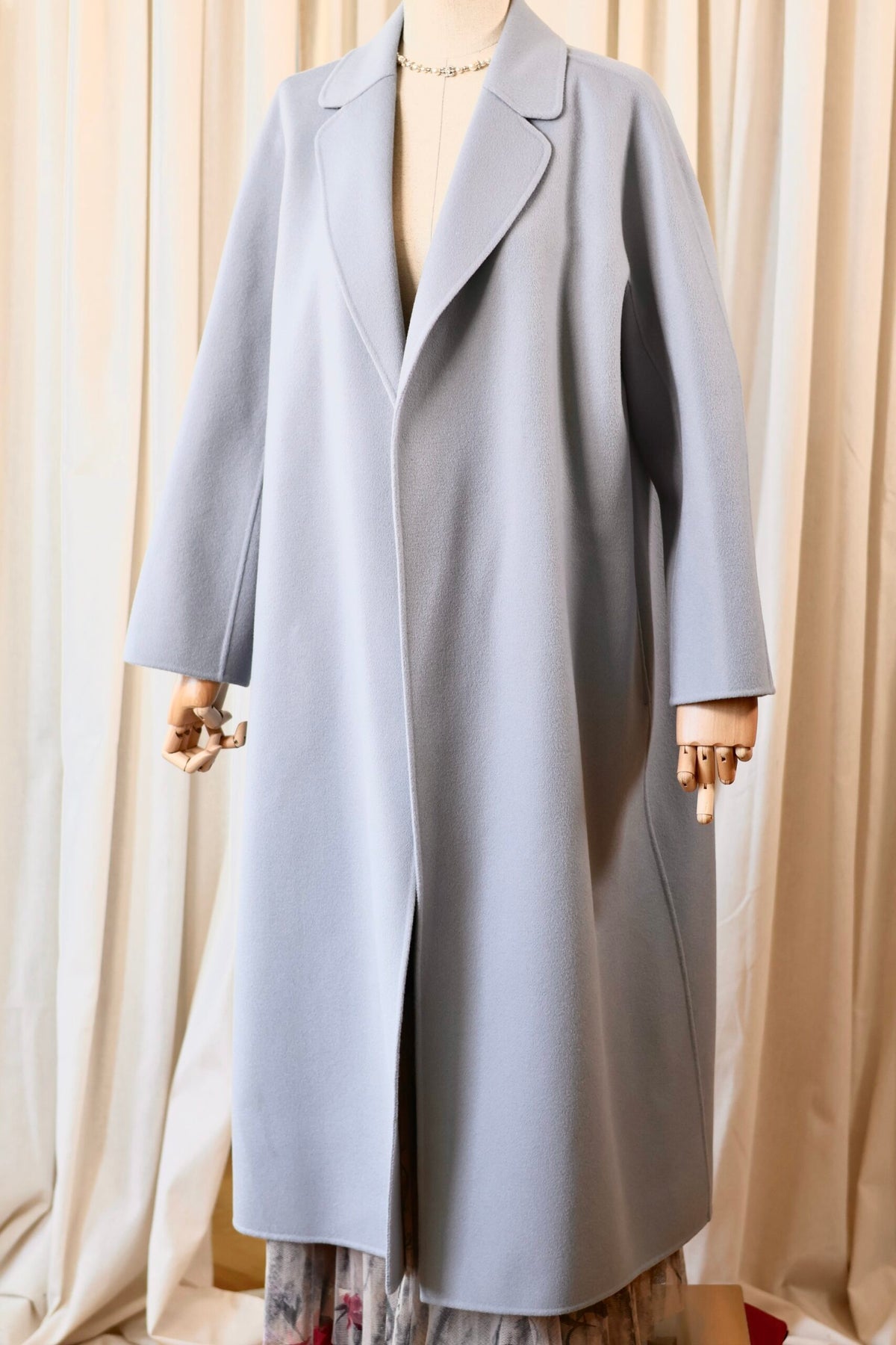 Max Mara cucito a mano coat light blue
