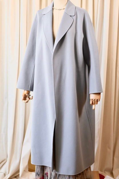 Max Mara cucito a mano coat light blue