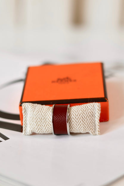 Hermes H ring bordeaux