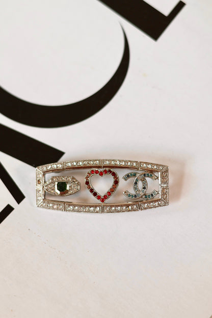 Chanel rhinestone brooch