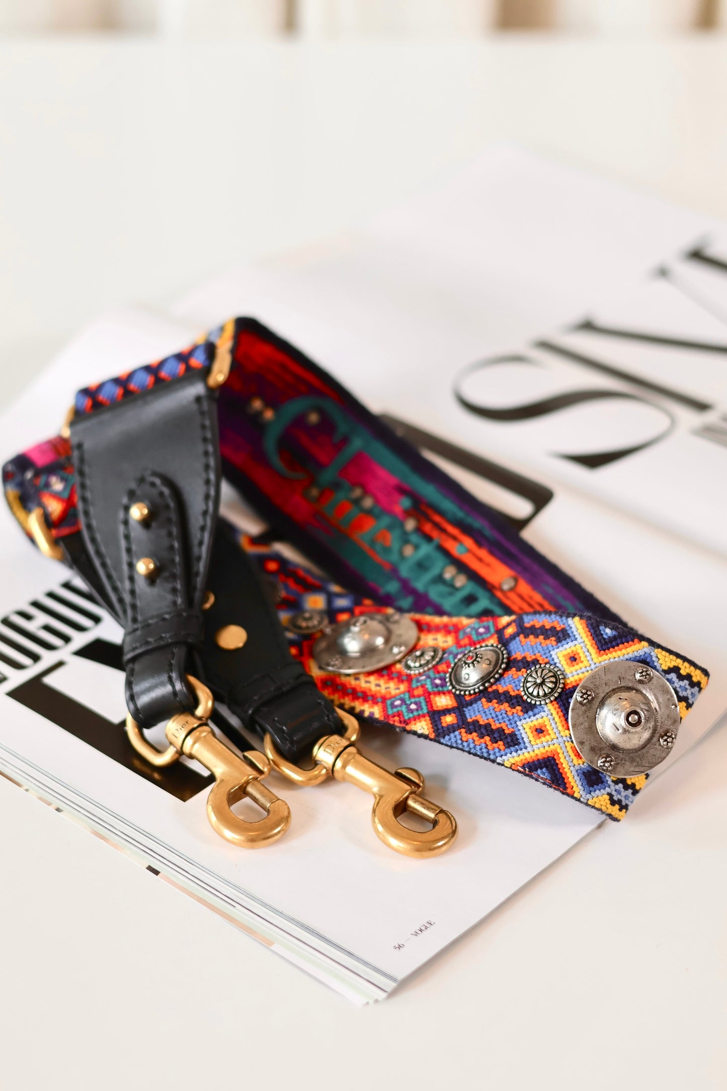 Dior strap navy orange