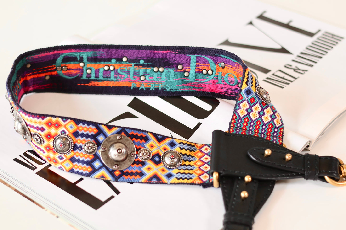 Dior strap navy orange