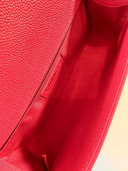 Chanel boy bag medium coral