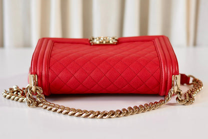 Chanel boy bag medium coral