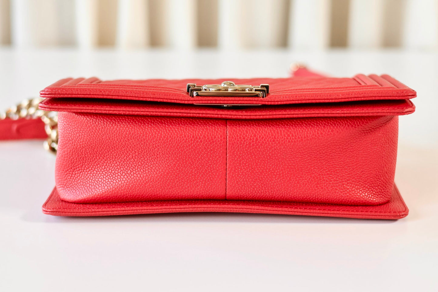 Chanel boy bag medium coral