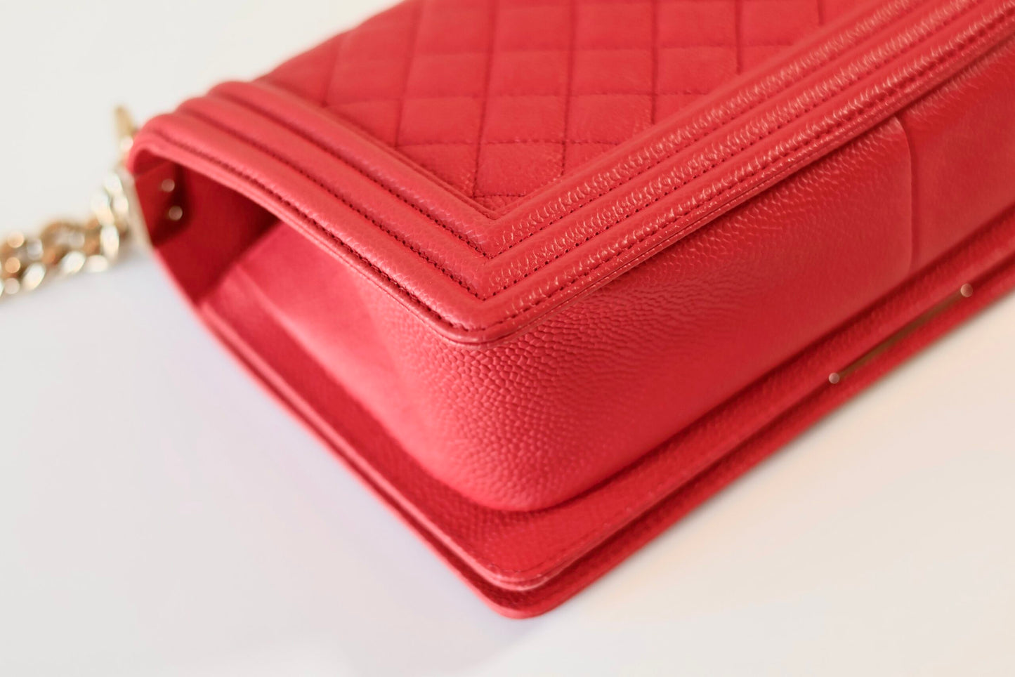 Chanel boy bag medium coral