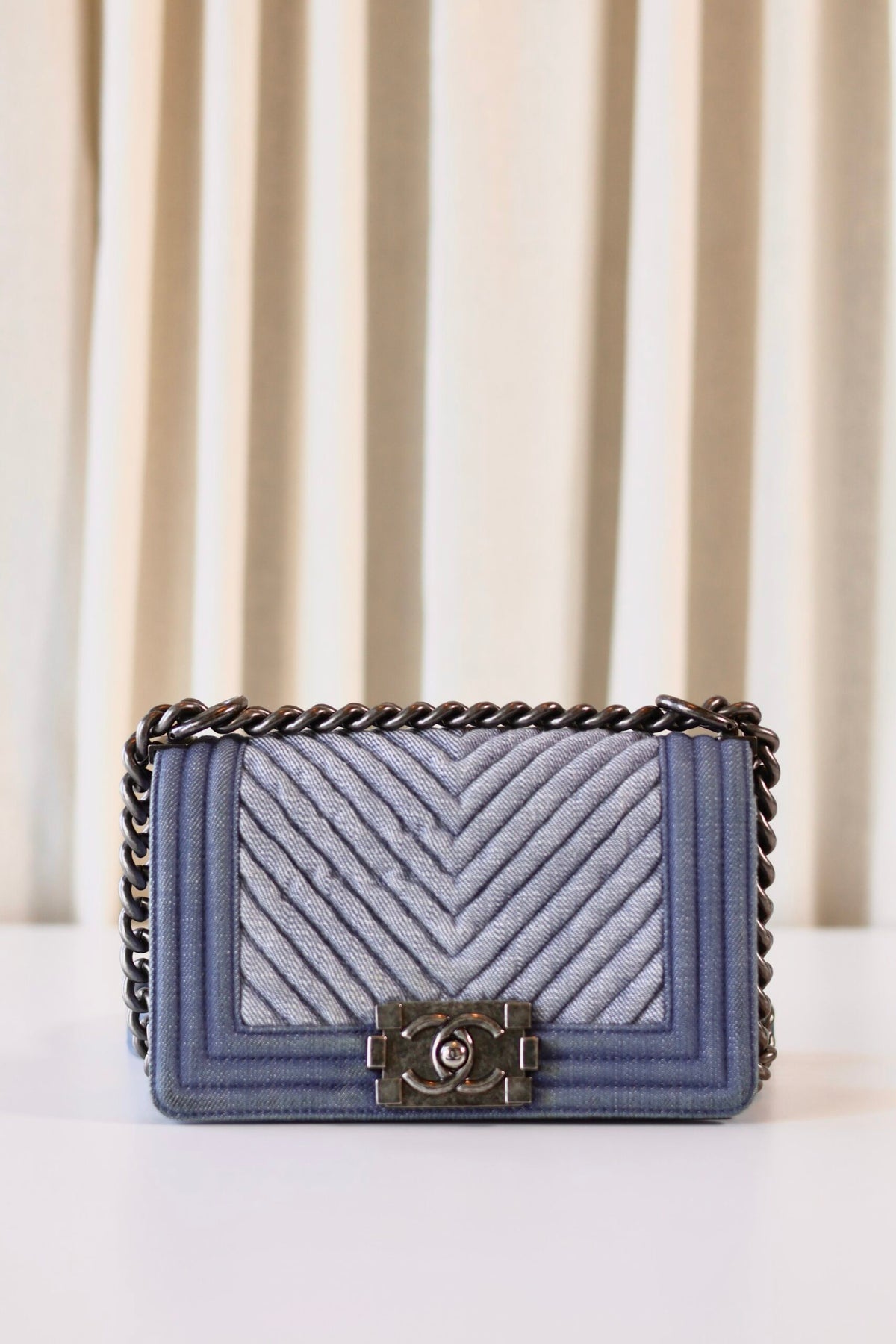 Chanel boy bag denim small