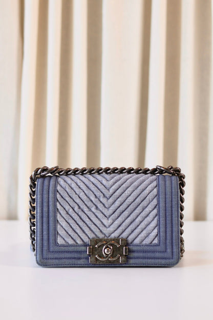 Chanel boy bag denim small