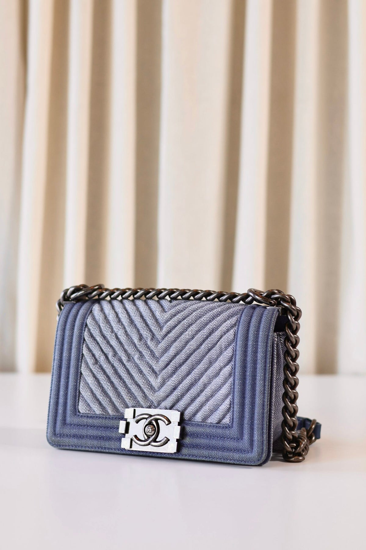 Chanel boy bag denim small
