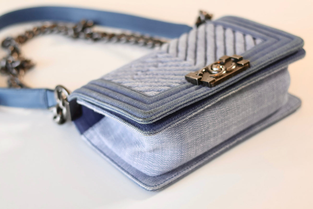 Chanel boy bag denim small