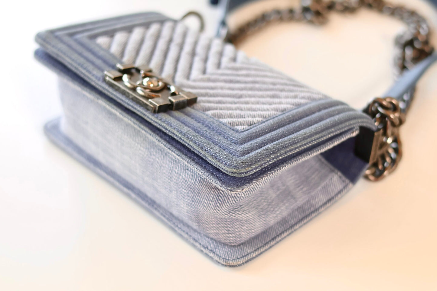 Chanel boy bag denim small