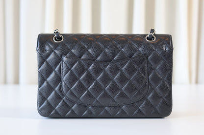 Chanel black medium classic double flap bag