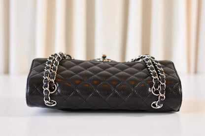 Chanel black medium classic double flap bag
