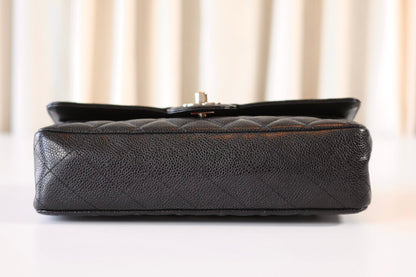 Chanel black medium classic double flap bag