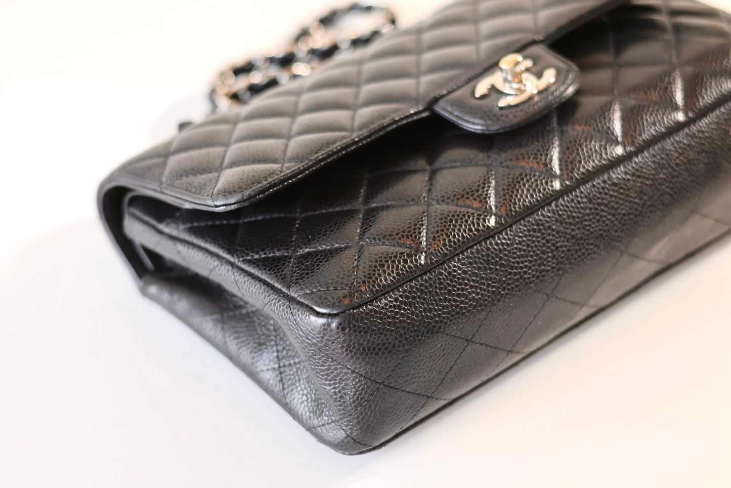 Chanel black medium classic double flap bag