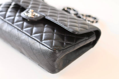 Chanel black medium classic double flap bag
