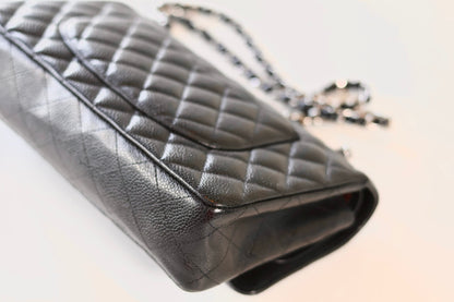 Chanel black medium classic double flap bag