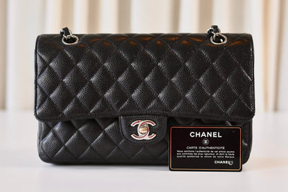 Chanel black medium classic double flap bag