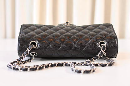 Chanel black medium classic double flap bag