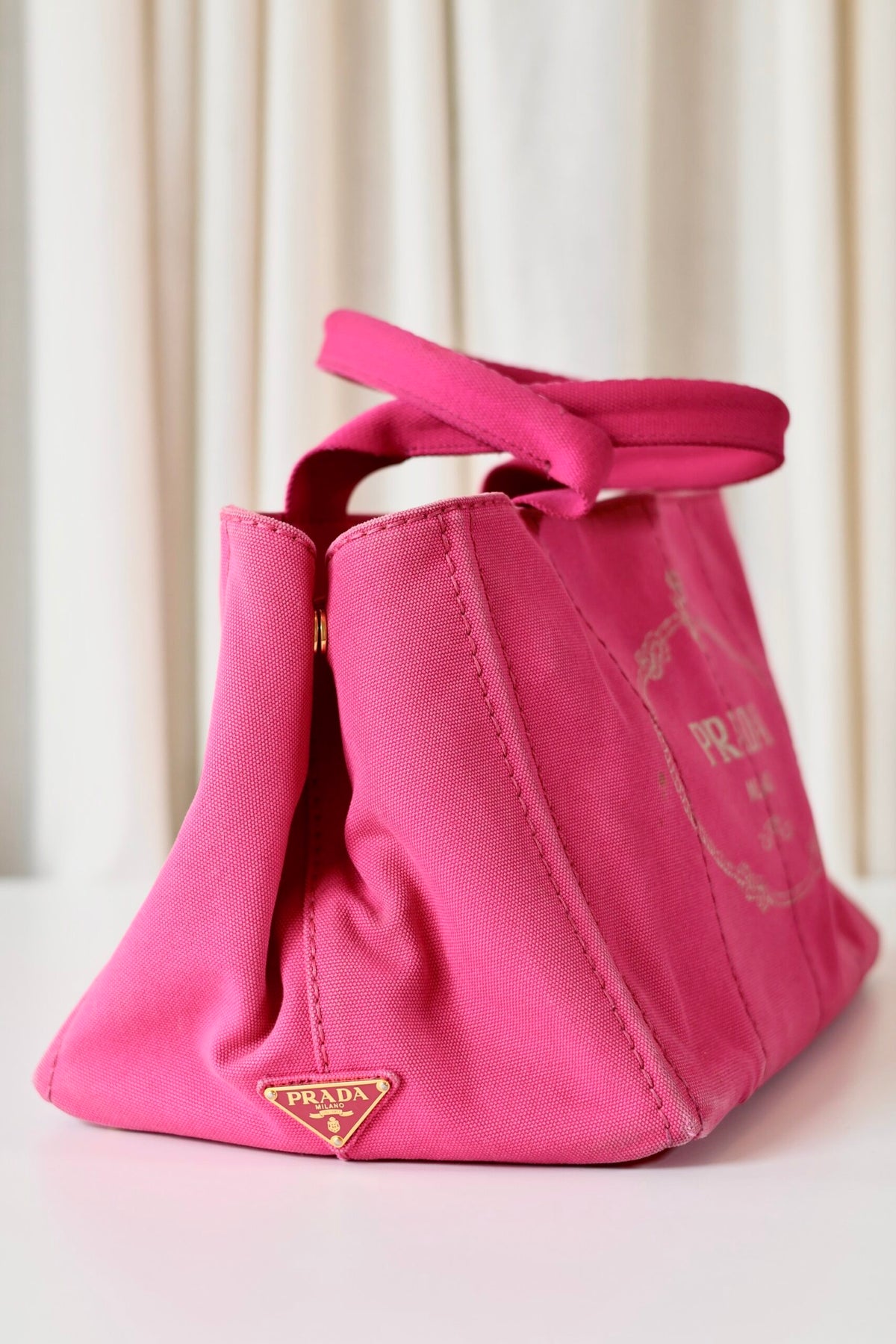 Prada pink tote bag