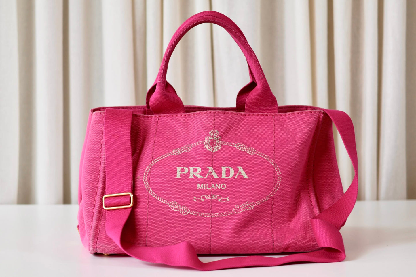 Prada pink tote bag