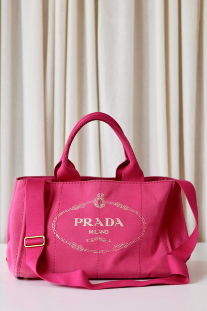 Prada pink tote bag
