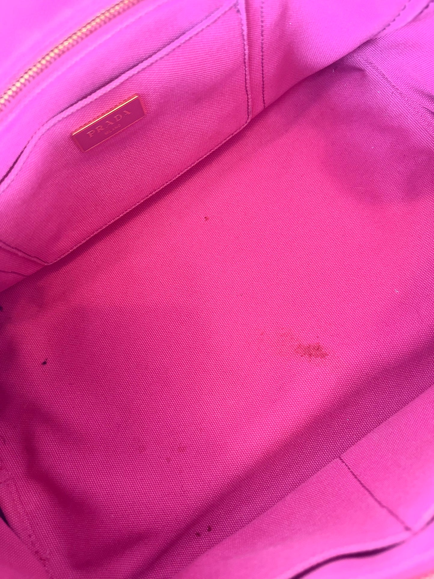 Prada pink tote bag