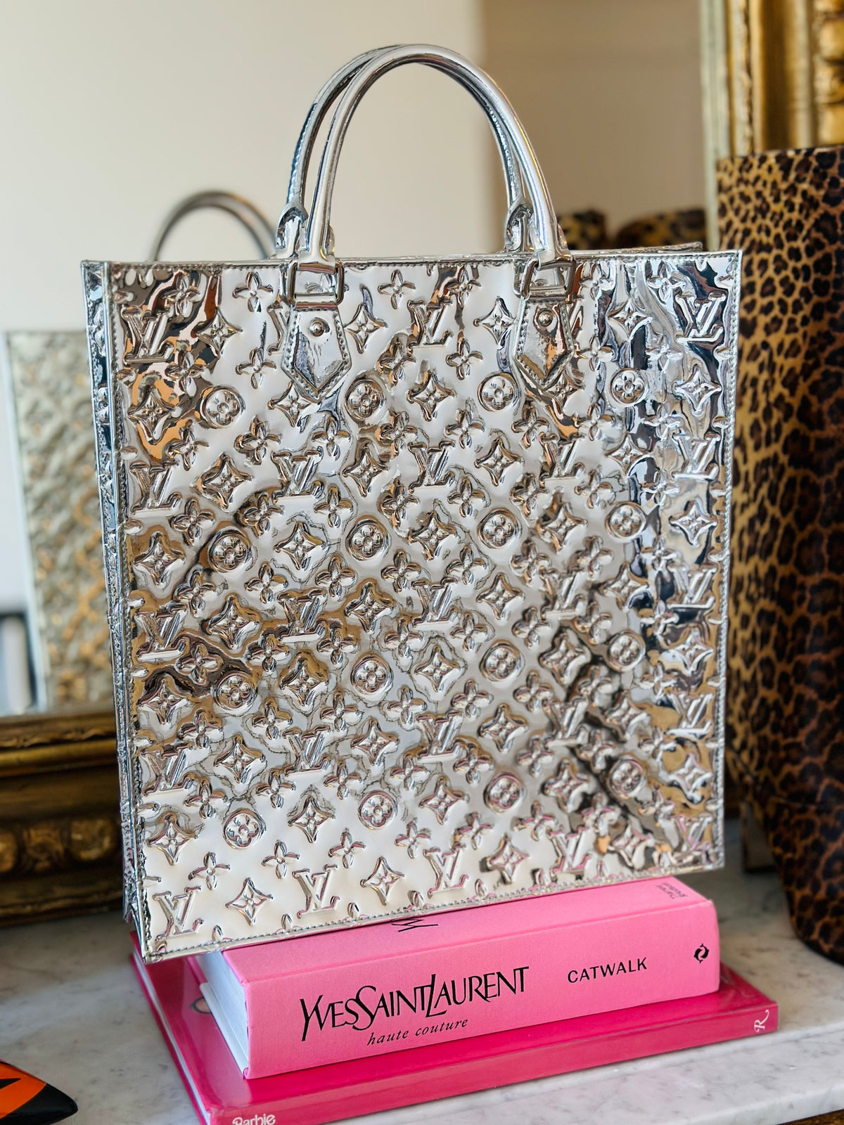 Louis Vuitton Sac Plat Monogram Silver Miroir