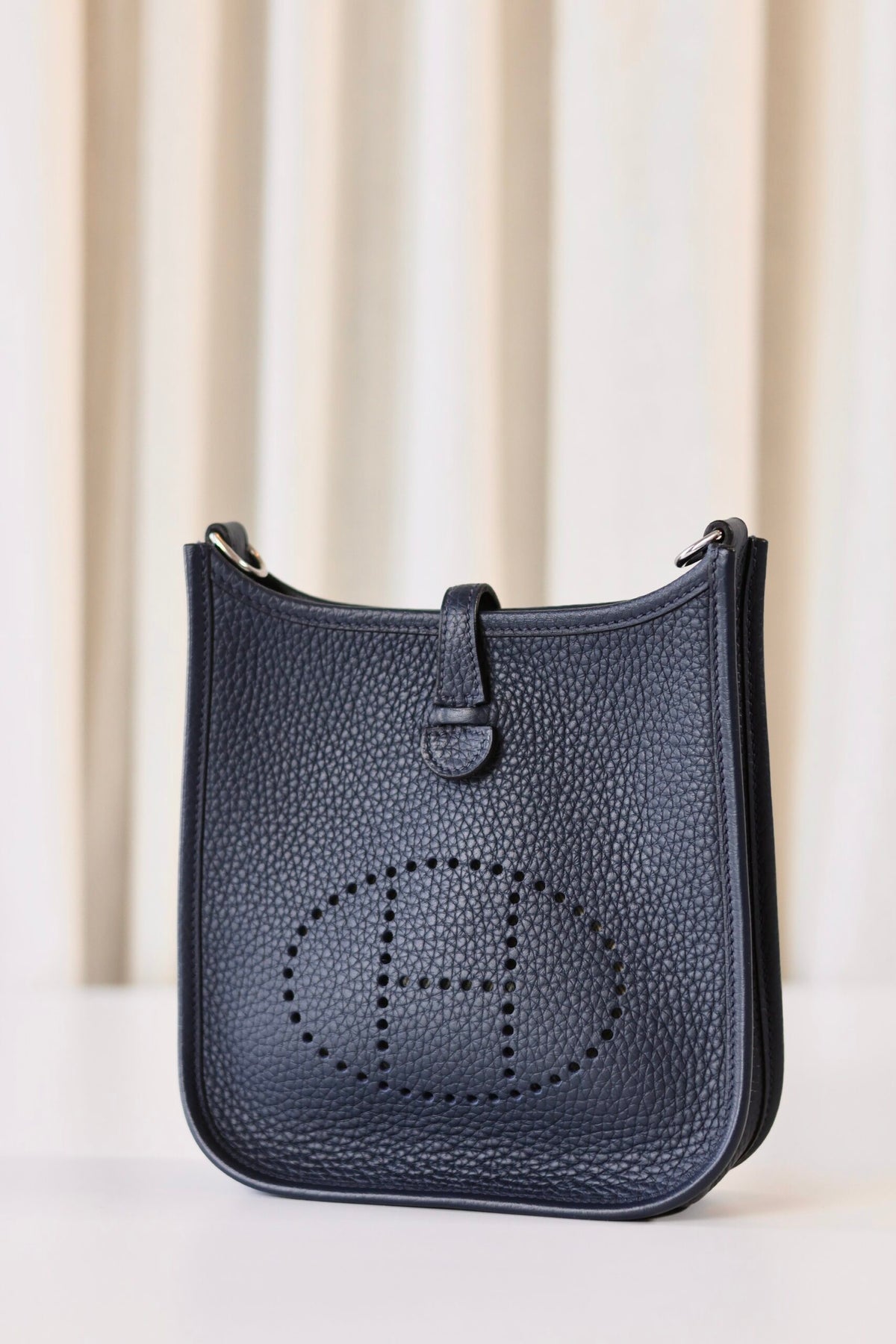 Hermes mini Evelyne 16 Blue Tie