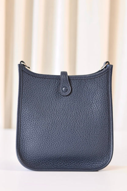 Hermes mini Evelyne 16 Blue Tie