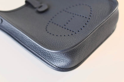 Hermes mini Evelyne 16 Blue Tie