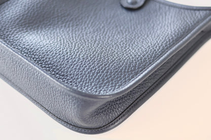 Hermes mini Evelyne 16 Blue Tie