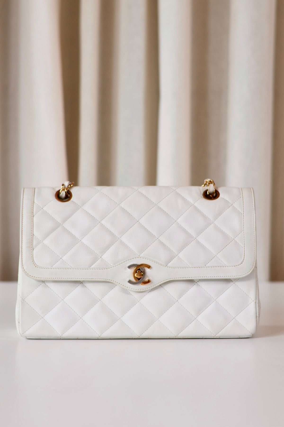 Chanel Double Flap Bag White