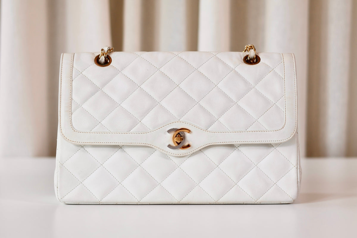 Chanel Double Flap Bag White