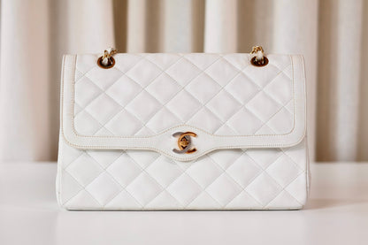 Chanel Double Flap Bag White