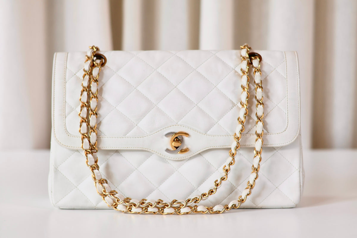 Chanel Double Flap Bag White
