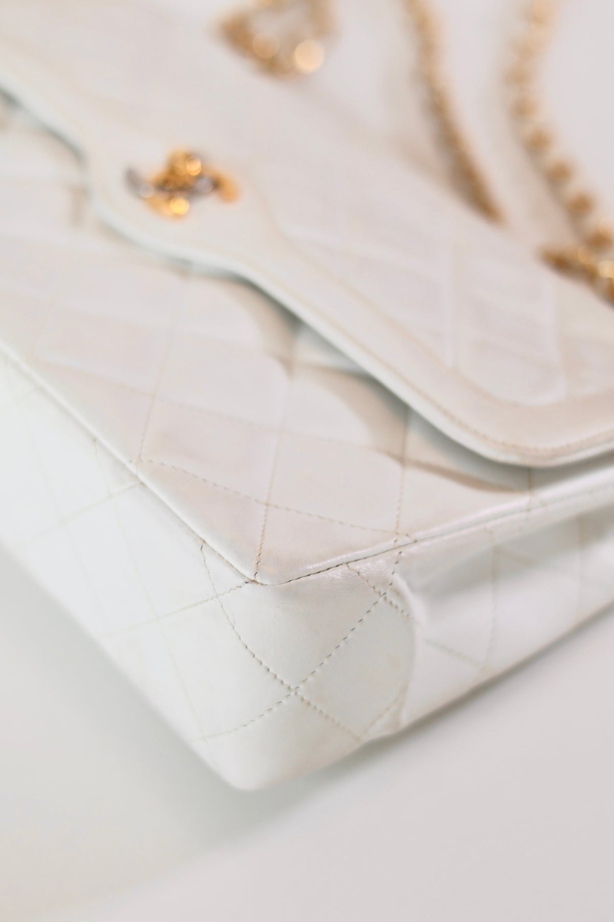 Chanel Double Flap Bag White